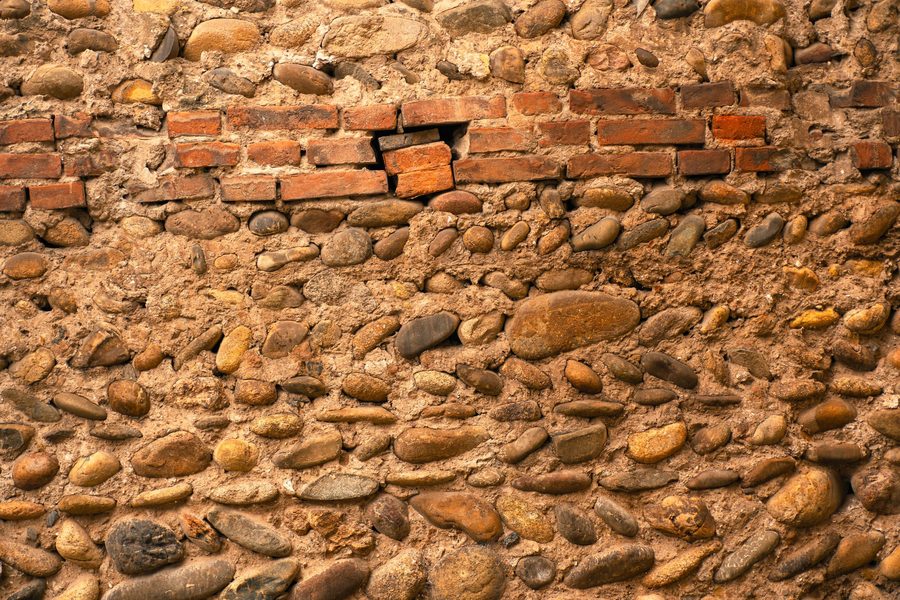 Mur en pierre d'un immeuble ancien