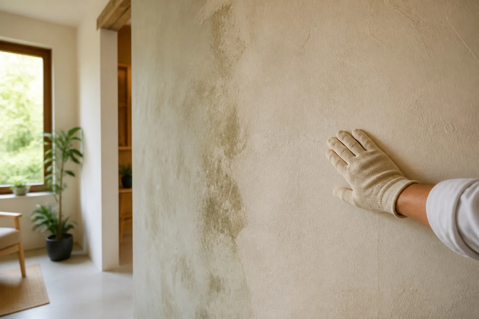Renovation murale finition naturelle